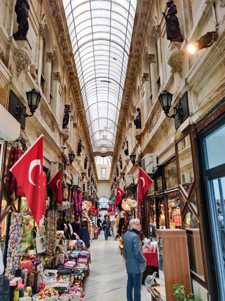 European Bazaar (Avrupa Pasajı) in Beyoğlu in Istanbul.