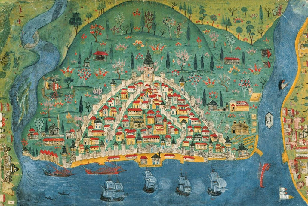 Galata-torni ja Pera, Matrakçı Nasuh, 1537